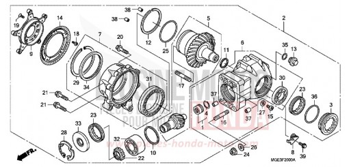 FINAL DRIVEN GEAR VFR1200FDB de 2011